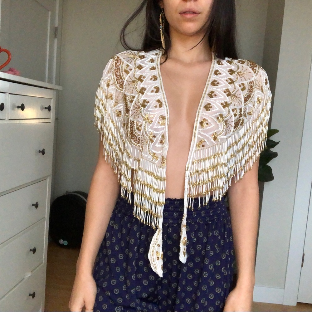 Vintage Beaded and Sequined Shall